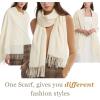 imageFURTALK Winter Scarf for Women Pashmina Shawl Wraps Cashmere Feel Warm Fashion Blanket Scarves12cobalt Bluedenim Blue