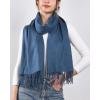 imageFURTALK Winter Scarf for Women Pashmina Shawl Wraps Cashmere Feel Warm Fashion Blanket Scarves12cobalt Bluedenim Blue
