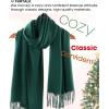 imageFURTALK Winter Scarf for Women Pashmina Shawl Wraps Cashmere Feel Warm Fashion Blanket Scarves19green