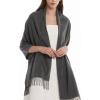 imageFURTALK Winter Scarf for Women Pashmina Shawl Wraps Cashmere Feel Warm Fashion Blanket ScarvesDark Grey