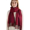 imageFURTALK Winter Scarf for Women Pashmina Shawl Wraps Cashmere Feel Warm Fashion Blanket ScarvesDark Red
