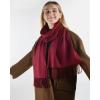 imageFURTALK Winter Scarf for Women Pashmina Shawl Wraps Cashmere Feel Warm Fashion Blanket ScarvesDark Red
