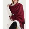imageFURTALK Winter Scarf for Women Pashmina Shawl Wraps Cashmere Feel Warm Fashion Blanket ScarvesDark Red