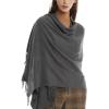 imageFURTALK Winter Scarf for Women Pashmina Shawl Wraps Cashmere Feel Warm Fashion Blanket ScarvesShrimp