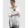 imageFURTALK Winter Scarf for Women Pashmina Shawl Wraps Cashmere Feel Warm Fashion Blanket ScarvesWhite
