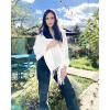 imageFURTALK Winter Scarf for Women Pashmina Shawl Wraps Cashmere Feel Warm Fashion Blanket ScarvesWhite
