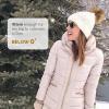 imageFURTALK Womens Winter Knitted Beanie Hat with Faux Fur Pom Warm Knit Skull Cap Beanie for Women03 Beige