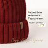 imageFURTALK Womens Winter Knitted Beanie Hat with Faux Fur Pom Warm Knit Skull Cap Beanie for Women08 Wine Red