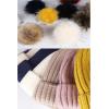 imageFURTALK Womens Winter Knitted Beanie Hat with Faux Fur Pom Warm Knit Skull Cap Beanie for Women11navy