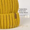 imageFURTALK Womens Winter Knitted Beanie Hat with Faux Fur Pom Warm Knit Skull Cap Beanie for Women13yellow