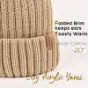 imageFURTALK Womens Winter Knitted Beanie Hat with Faux Fur Pom Warm Knit Skull Cap Beanie for Women16smoke Gray