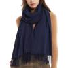 imageFURTALK Winter Scarf for Women Pashmina Shawl Wraps Cashmere Feel Warm Fashion Blanket Scarves02blue Navy