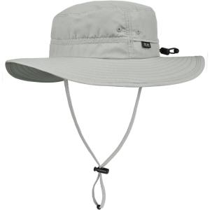 imageFURTALK Sun Hats for Men Women Packable Wide Brim Summer UV Protective Bucket Hat UPF 50 Hat for Fishing HikingLight Grey