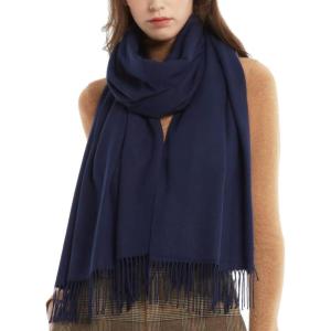 imageFURTALK Winter Scarf for Women Pashmina Shawl Wraps Cashmere Feel Warm Fashion Blanket Scarves02blue Navy
