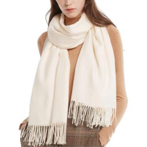imageFURTALK Winter Scarf for Women Pashmina Shawl Wraps Cashmere Feel Warm Fashion Blanket Scarves03cream