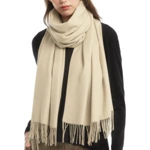 imageFURTALK Winter Scarf for Women Pashmina Shawl Wraps Cashmere Feel Warm Fashion Blanket Scarves08dark Beige