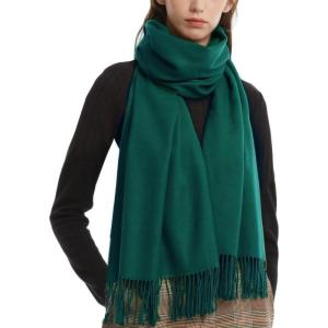 imageFURTALK Winter Scarf for Women Pashmina Shawl Wraps Cashmere Feel Warm Fashion Blanket Scarves19green