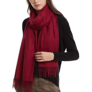 imageFURTALK Winter Scarf for Women Pashmina Shawl Wraps Cashmere Feel Warm Fashion Blanket ScarvesDark Red