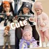 imageFURTALK Baby Beanie Knitted Hats Boys Girls Toddler Kids Winter Soft Warm Skull CapPink