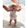 imageFURTALK Baby Sun Hat Summer Beach Hats with UPF 50 Sun Protection Wide Brim for Baby Toddler Sun Hat CapWhite Flowerbeige Flower