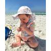 imageFURTALK Baby Sun Hat Summer Beach Hats with UPF 50 Sun Protection Wide Brim for Baby Toddler Sun Hat CapWhite Flowerbeige Flower