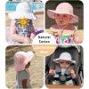 imageFURTALK Baby Sun Hat Summer Beach Hats with UPF 50 Sun Protection Wide Brim for Baby Toddler Sun Hat CapWhitepink