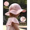 imageFURTALK Baby Sun Hat Summer Beach Hats with UPF 50 Sun Protection Wide Brim for Baby Toddler Sun Hat CapWhitepink