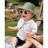 imageFURTALK Baby Sun Hat Toddler Boys Girls Bucket Hat for Kids 05 Years UPF 50 Sun Protective Child Summer Beach HatsGreengrey