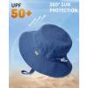 imageFURTALK Baby Sun Hat Toddler Boys Girls Bucket Hat for Kids 05 Years UPF 50 Sun Protective Child Summer Beach HatsNavygreen