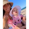 imageFURTALK Baby Sun Hat Toddler Boys Girls Bucket Hat for Kids 05 Years UPF 50 Sun Protective Child Summer Beach HatsWhitelight Pink