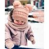 imageFURTALK Baby Winter Knitted Beanie Hat Soft Warm Lined Pom Pom for Infant Toddler Skull CapWhitepinkmulticolor