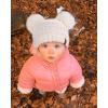 imageFURTALK Baby Winter Knitted Beanie Hat Soft Warm Lined Pom Pom for Infant Toddler Skull CapWhitepinkmulticolor