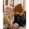 imageFURTALK Beanie for Men Women Cuffed Thick Knitted Unisex Winter Hat Beanies Skull Cap02brown