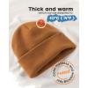 imageFURTALK Beanie for Men Women Cuffed Thick Knitted Unisex Winter Hat Beanies Skull Cap02brown