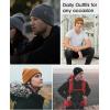 imageFURTALK Beanie for Men Women Cuffed Thick Knitted Unisex Winter Hat Beanies Skull Cap02brown