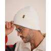 imageFURTALK Beanie for Men Women Cuffed Thick Knitted Unisex Winter Hat Beanies Skull Cap03white