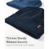 imageFURTALK Beanie for Men Women Cuffed Thick Knitted Unisex Winter Hat Beanies Skull Cap10navy