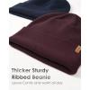 imageFURTALK Beanie for Men Women Cuffed Thick Knitted Unisex Winter Hat Beanies Skull Cap12medium Wine