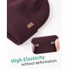 imageFURTALK Beanie for Men Women Cuffed Thick Knitted Unisex Winter Hat Beanies Skull Cap12medium Wine