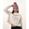 imageFURTALK Beanie for Women Winter Beanie Knitted Hat with Pom Soft Warm Ski CapPurple