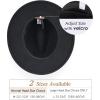 imageFURTALK Fedora Hats for Men Women 100 Australian Wool Felt Wide Brim Hat Leather Belt Crushable Packable04black Ribbon Belt