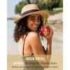 imageFURTALK Panama Hat Sun Hats for Women Men Wide Brim Fedora Straw Beach Hat UV UPF 80Zkhaki