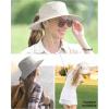 imageFURTALK Sun Hats for Women with Ponytail Hole Wide Brim Outdoor Hat UPF 50Packable Summer Beach Hiking Fishing HatsBeige