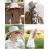 imageFURTALK Sun Hats for Women with Ponytail Hole Wide Brim Outdoor Hat UPF 50Packable Summer Beach Hiking Fishing HatsGrey
