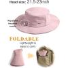 imageFURTALK Sun Hats for Women with Ponytail Hole Wide Brim Outdoor Hat UPF 50Packable Summer Beach Hiking Fishing HatsPink
