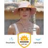 imageFURTALK Sun Hats for Women with Ponytail Hole Wide Brim Outdoor Hat UPF 50Packable Summer Beach Hiking Fishing HatsPink