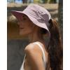 imageFURTALK Sun Hats for Women with Ponytail Hole Wide Brim Outdoor Hat UPF 50Packable Summer Beach Hiking Fishing HatsPink