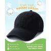 imageFURTALK Toddler Baseball Hat Kids Boys Girls Adjustable Washed Cotton Baseball Cap with PonytailBlack