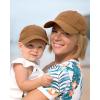 imageFURTALK Toddler Baseball Hat Kids Boys Girls Adjustable Washed Cotton Baseball Cap with PonytailBrownblack