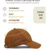 imageFURTALK Toddler Baseball Hat Kids Boys Girls Adjustable Washed Cotton Baseball Cap with PonytailDark Orangeblue